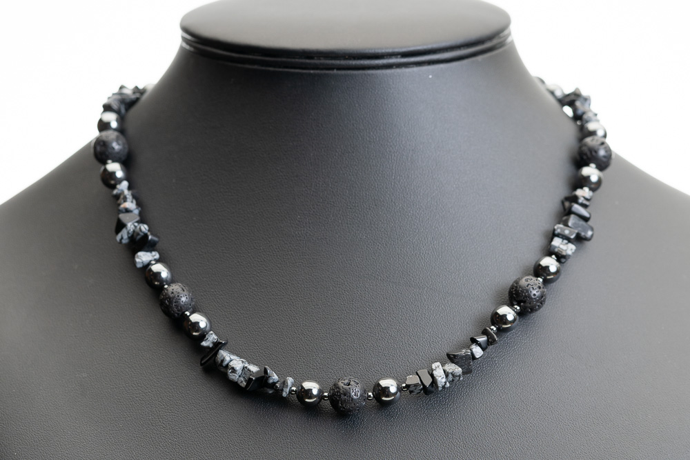 klassisk halskæde med naturlig perler